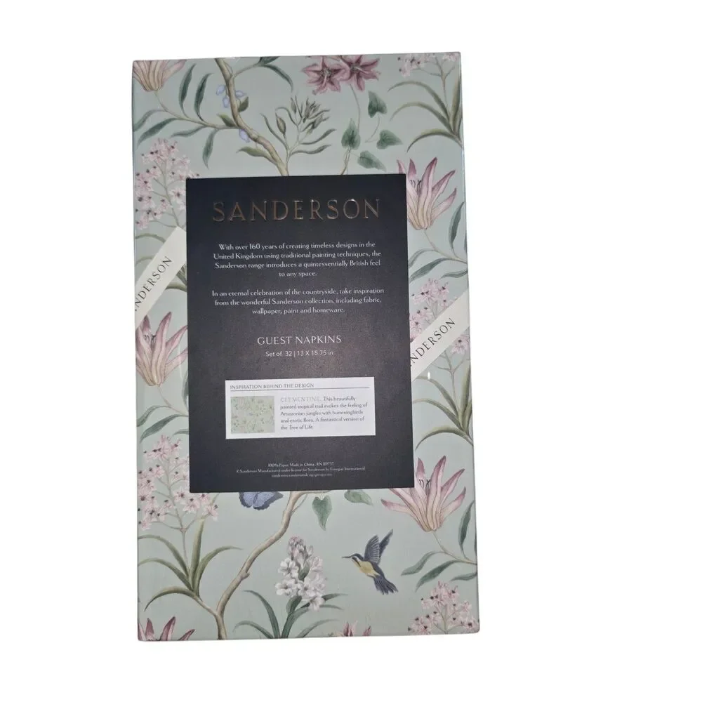 Sanderson Paper Dinner Napkins Guest Towels Buffet 32 ct 